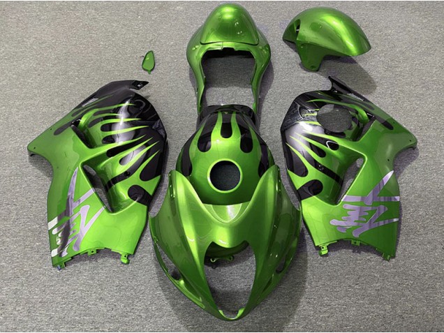 1997-2007 Green and Black Suzuki GSXR 1300 Motorcycle Fairing UK