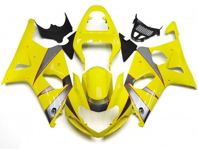 2000-2002 Gloss Yellow and Silver R Kit Suzuki GSXR 1000 Motorcycle Fairing UK