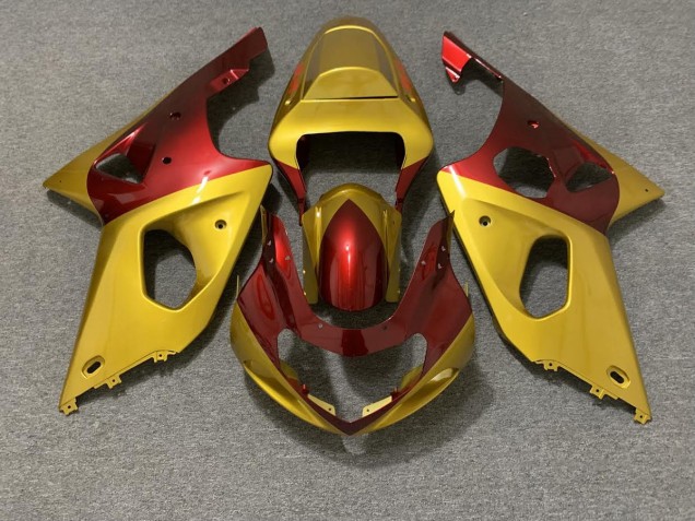 2000-2002 Gold and Red Suzuki GSXR 1000 Motorcycle Fairing UK