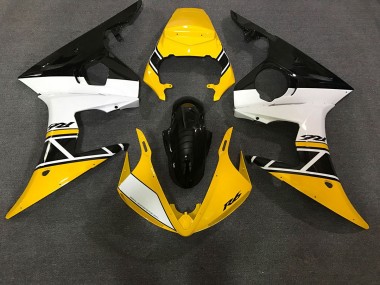 2003-2005 Gloss Yellow & White Yamaha R6 Motorcycle Fairing UK