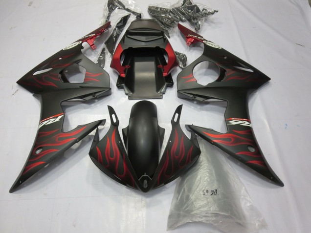 2003-2005 Matte red flame Yamaha R6 Motorcycle Fairing UK