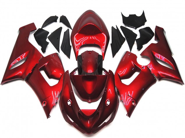 2005-2006 Maroon Red Kawasaki ZX6R Motorcycle Fairing UK