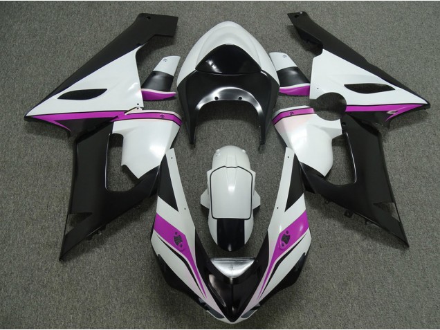 2005-2006 Pink white and Black Kawasaki ZX6R Motorcycle Fairing UK