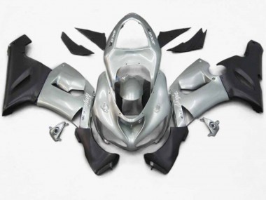 2005-2006 Silver Black Matte Kawasaki ZX6R Motorcycle Fairing UK