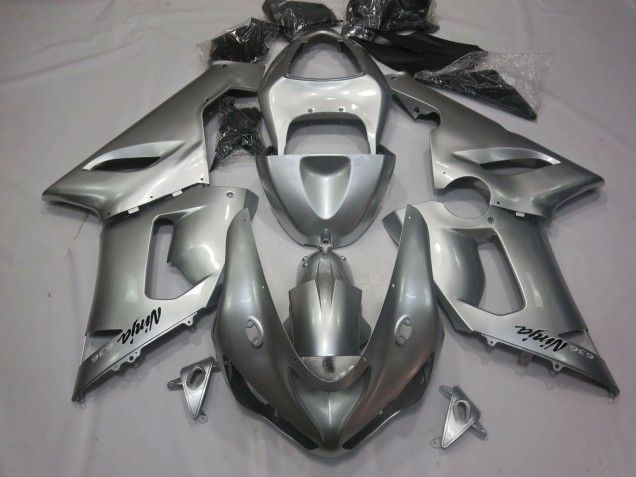2005-2006 Silver Kawasaki ZX6R Motorcycle Fairing UK