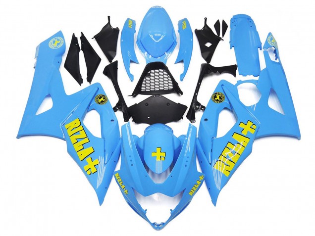 2005-2006 White Blue with Yellow Rizla Suzuki GSXR 1000 Motorcycle Fairing UK