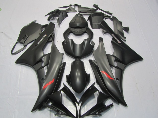 2006-2007 Matte Red Decal Yamaha R6 Motorcycle Fairing UK
