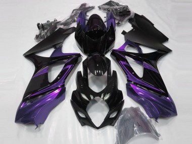 2007-2008 Mood Purple and Gloss Black Suzuki GSXR 1000 Motorcycle Fairing UK