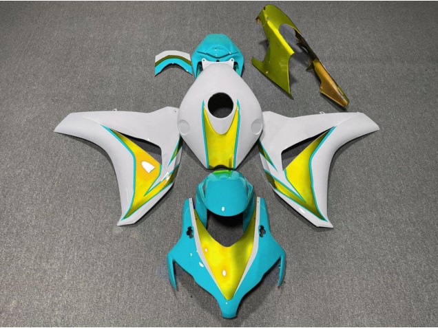 2008-2011 Light Blue and Gold Honda CBR1000RR Motorcycle Fairing UK