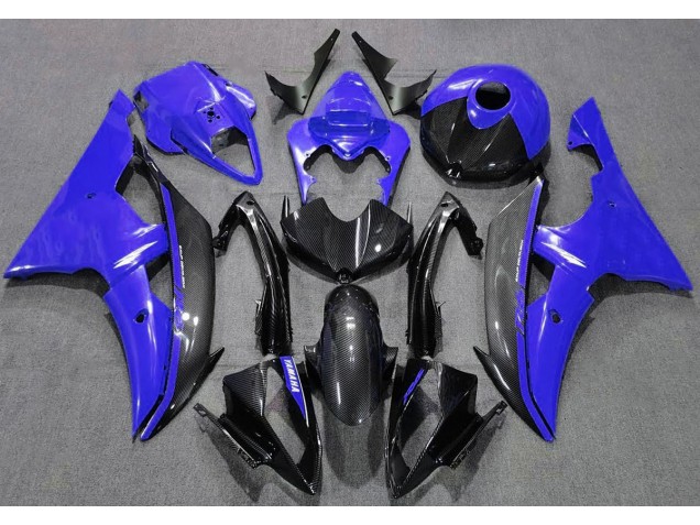 2008-2016 Gloss Blue and Carbon Yamaha R6 Motorcycle Fairing UK