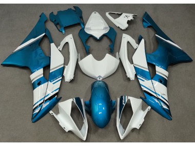 2008-2016 Gloss White and Light Blue OEM Style Yamaha R6 Motorcycle Fairing UK
