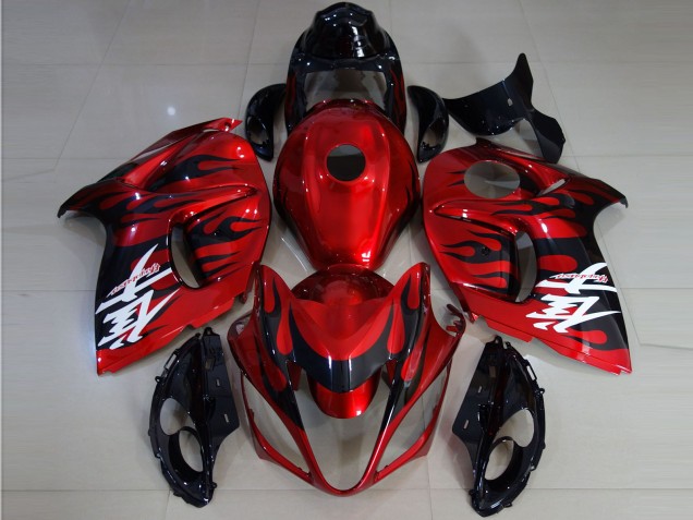 2008-2019 Vibrant Red & Flame Suzuki GSXR 1300 Motorcycle Fairing UK