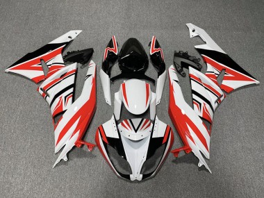 2009-2012 Red White and Black Zag Kawasaki ZX6R Motorcycle Fairing UK