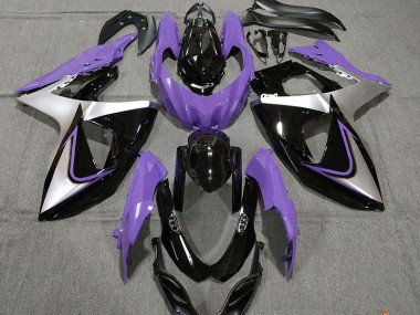 2009-2016 Purple Silver and Black Suzuki GSXR 1000 Motorcycle Fairing UK