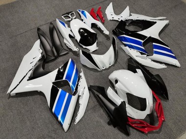2009-2016 White Blue and Red Style Suzuki GSXR 1000 Motorcycle Fairing UK