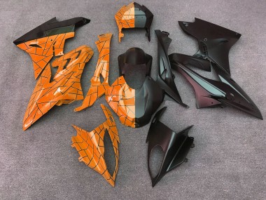 2009-2018 Gloss Orange / Matte Black Split BMW S1000RR Motorcycle Fairing UK