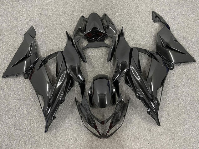 2013-2018 Gloss Black Plain Kawasaki ZX6R Motorcycle Fairing UK