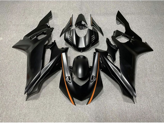 2017-2019 Matte Black & Orange Accents Yamaha R6 Motorcycle Fairing UK