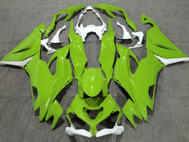2019-2020 Gloss Green & White Kawasaki ZX6R Motorcycle Fairing UK